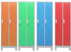 Armario Metálico Azul para Equipo Ecuestre, Armario de Seguridad de Acero para Trabajadores con Dos Puertas y 2 Compartimentos para Almacenamiento de Ropa de Empleados - Product Image 6