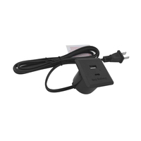 Enchufe oculto de carga rápida estándar de EE. UU. De 20W Forma cuadrada integrada USB 1 Tipo-A 1 Tipo-C oculto en el escritorio para uso industrial