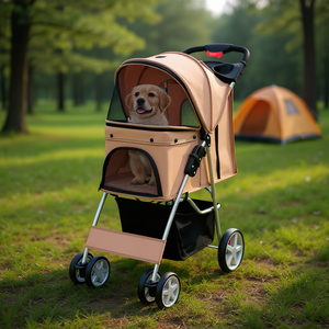 Carrito para Mascotas Db Canopy con Marco de Aluminio Ajustable y Cesta de Almacenamiento para Camping, Viajes y Uso al Aire Libre - Product Image 2