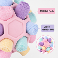 Balle olfactive interactive pour chien, distributeur de friandises, jouet de recherche de nourriture, mangeoire lente, durable, anti-ennui, jouet de puzzle, bandes de polaire, caoutchouc TPR