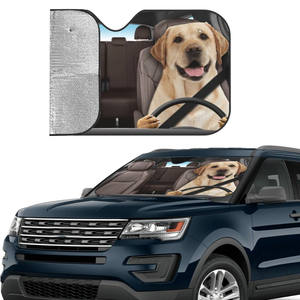 Parasole Personalizzato per Parabrezza con Foto di Animali Domestici, Divertente Parasole Anteriore per <span class=keywords><strong>Auto</strong></span> con Cane e Gatto, Pieghevole e Rinfrescante con Protezione dai Raggi UV per Automobile - Product Image 4