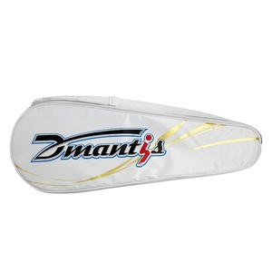 กระเป๋าใส่ไม้แบดมินตันเดี่ยว Dmantis รุ่น 420D สีขาว ปลอกหุ้มบาง ดีไซน์ลาย <span class=keywords><strong>Swoosh</strong></span> สีทอง รับผลิตตามแบบ (OEM) ขายส่ง รหัส DB003 - Product Image 1