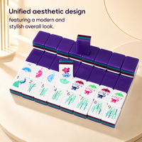 Jeu de Mahjong Américain Personnalisé en Acrylique Violet 166 Tuiles, Impression Intérieure 4 Couches NMJL Std 30mm, Coffret Cadeau de Luxe, Vente Directe Usine