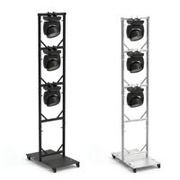 Support d'éclairage en aluminium pour scène, type totem, avec plaque de base, pour DJ et événements