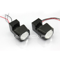 Proyector de Lente de Panal AILECAR de 1.5 Pulgadas, Bi-LED, 12V, 6000-6500K, Construcción de Aluminio y Plástico, Luz Baja de 34W/Luz Alta de 43W