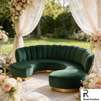 Canapé Courbé au Design Moderne à Vendre, Chaise Trône de Mariés en Métal de Haute Qualité, Siège de Canapé pour Événements de Mariage