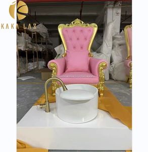 Fauteuil de pédicure compact Fauteuil de massage des pieds à dossier bas petit fauteuil de pédicure rose