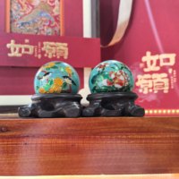 Boules de Baoding musicales en résine Shouxing Magpie Persimmon Lotus, revêtement en résine, « La chance vient à la suite de la chance », coffret cadeau
