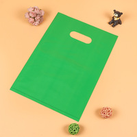 Sacs en plastique LDPE personnalisés imperméables en gros avec logo, recyclables, à poignée découpée, pour courses et promotion commerciale