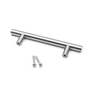Solid Stainless Steel Furniture <strong>Door</strong> Pulls Knurled Kitchen <strong>Door</strong> Pulls Satin T-Shaped Cabinet Pulls Drawers Cupboards <strong>Bedroom</strong> Use - Product Image 5