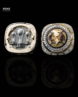 Bague de championnat Liga MX en or/platine 9K-18K, diamants pavés/canal/mosaïque de laboratoire/naturels - Certifiée IGI/GIA
