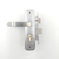Serrure de porte en aluminium bon marché pour la maison, la chambre à coucher, la sécurité et l'intimité, serrure de porte en métal pour hôtel, salle de bain, toilettes, serrure de porte à levier intérieure avec clés