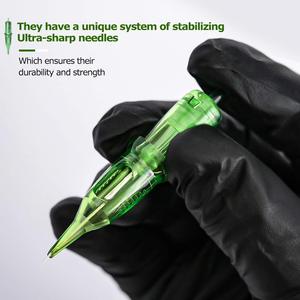 OEM ambición TREX verde 20 unids/caja esterilizada segura 7RM 9RM cartucho 1RL 3RL 5RL 7RL <span class=keywords><strong>9RL</strong></span> RL aguja de cartucho de tatuaje desechable - Product Image 3