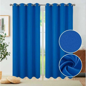All'ingrosso 32 set Per scatola 140x228cm blu poliestere tende con occhielli 32 set Per scatola - Product Image 1