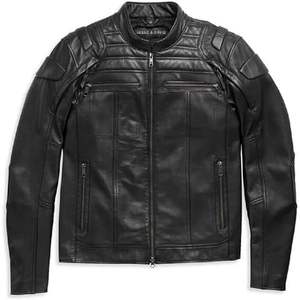 Chaqueta de Motociclista de Cuero Vacuno Genuino para Hombre con Aplique de Calavera en Relieve, Manga Larga, Resistente al Viento - Product Image 6