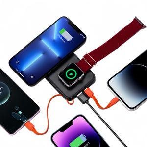 Nueva llegada 3-en-1 Banco de energía 10000mAh Banco de energía inalámbrico móvil de carga súper rápida con Cablefor auriculares/teléfono/reloj - Product Image 3