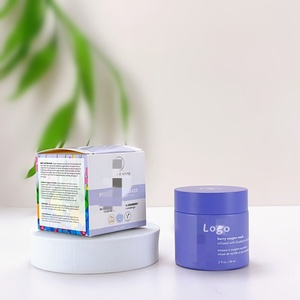 Luxury Skincare Packaging <b>Empty</b> Container 60g 2 oz Frosted Matte Purple Cosmetic Glass Cream <b>Jar</b> With Cap - Product Image 4