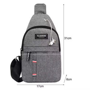 <b>Men</b> Shoulder <b>Bags</b> Nylon <b>Waist</b> Packs Sling <b>Bag</b> Crossbody Outdoor Sport Shoulder Chest Daily Picnic Canvas Messenger <b>Bags</b> - Product Image 3