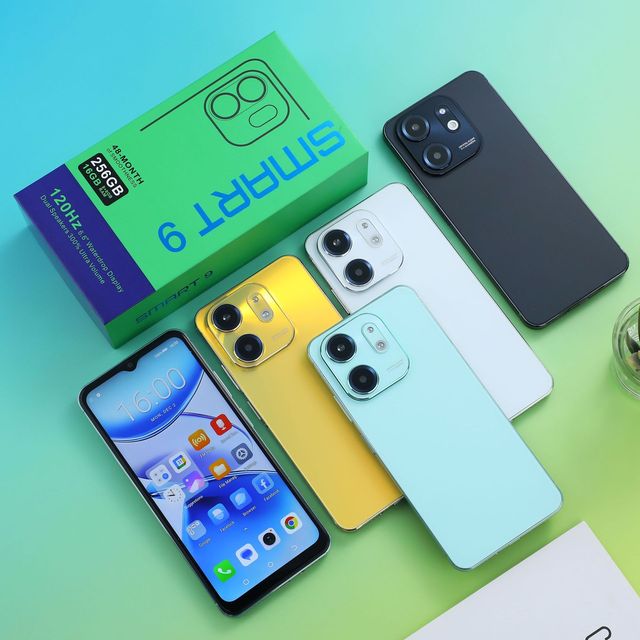 3G/4G Smart9 Global Bulk Supplier 6.5- Inch 16Gb+256GB 120Hz 4000mah Android 14 Premium Smartphone