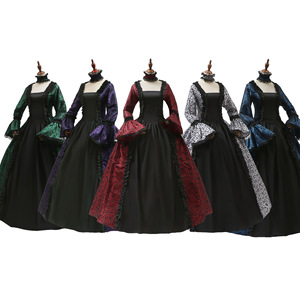 <span class=keywords><strong>Robe</strong></span> de soirée médiévale gothique Renaissance <span class=keywords><strong>Marie</strong></span>-<span class=keywords><strong>Antoinette</strong></span> à manches évasées, style victorien, pour cosplay - Product Image 1