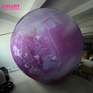 Ánh sáng lên Kích thước khổng lồ <span class=keywords><strong>Inflatable</strong></span> <span class=keywords><strong>Moon</strong></span> Ball chiếu sáng hành tinh cho không gian theo chủ đề Đảng tổ chức sự kiện - Product Image 3