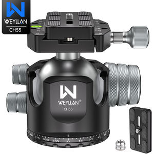 CH55 tête de trépied 55mm aluminium <span class=keywords><strong>360</strong></span> ° <span class=keywords><strong>panoramique</strong></span> 1/4 trépied <span class=keywords><strong>rotule</strong></span> montage Arca suisse plaque de dégagement rapide caméra Momopod - Product Image 1