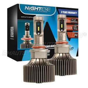 Nighteye 2 ampoules LED H3 H7 H11 9005 9006 9000LM 60W 6000K pour phares de voiture et feux de brouillard - Product Image 1