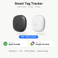 Traceur intelligent compatible Apple Find My et Google Find Hub, double certification IP67, autonomie 365 jours, sans application, sans carte SIM, OEM ODM, pour clés et animaux de compagnie