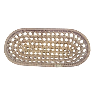 Cesta de almacenamiento de ratán de bambú ovalada Diseño tejido único para organización de cocina - Product Image 4