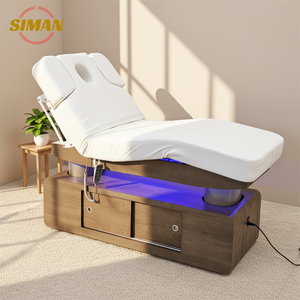 Table de massage <span class=keywords><strong>électrique</strong></span> de luxe Siman à 4 moteurs, <span class=keywords><strong>lit</strong></span> esthétique rapide avec dossier réglable pour salon de cils, spa et clinique - Product Image 1