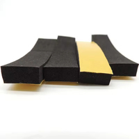 Bandes d'étanchéité de porte en caoutchouc mousse EPDM de type plat, en forme de I, ignifuges, avec ruban adhésif pour la découpe