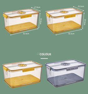 Luftdichte Haustier Kunststoff Küche Kühlschrank Kühlschrank <span class=keywords><strong>Organizer</strong></span> Schrank Gefrier schrank Speisekammer Vorrats behälter Behälter und Boxen mit Deckel - Product Image 5