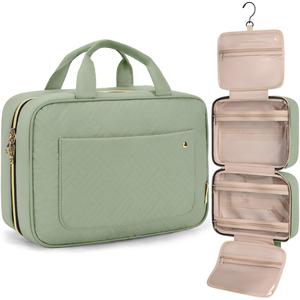 Organisateur de toilette de voyage grande capacité pour femmes avec 4 compartiments et 1 crochet robuste - Product Image 1