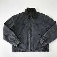 Blouson Bomber Homme Vintage Écologique Respirant Imperméable en Toile Zippé Col Rabattu Lavé Marque Privée OEM Personnalisé