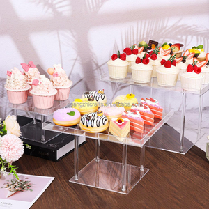 Rõ ràng Acrylic tráng miệng bảng hiển thị thiết lập truy cập bảng Acrylic tráng miệng đứng khay - Product Image 5