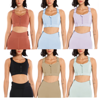 Soutien-gorge de sport léger à fermeture éclair frontale pour femme grande taille, idéal pour le yoga et le fitness, avec fonction respirante