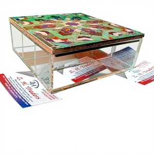 Quality Acrylic <b>Storage</b> <b>Box</b> with MOP Inlay Ramadan Hot Selling Luxury and Enamel Printed Cover for Food <b>Storage</b> - Product Image 1