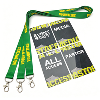 Lanières personnalisées en polyester par sublimation avec crochet métallique, cartes d'accès VIP/CEO imprimées en PVC pour événements et festivals de musique