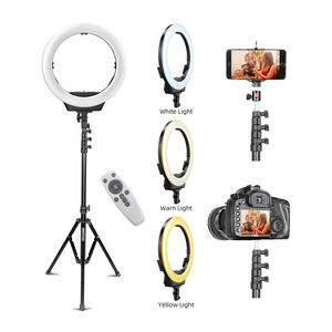 Kingjoy Photographic <span class=keywords><strong>Tik</strong></span> <span class=keywords><strong>Tok</strong></span> Anillo <span class=keywords><strong>de</strong></span> luz <span class=keywords><strong>de</strong></span> 19 pulgadas Fabricante <span class=keywords><strong>de</strong></span> maquillaje <span class=keywords><strong>de</strong></span> belleza Anillo <span class=keywords><strong>de</strong></span> luz LED con soporte <span class=keywords><strong>de</strong></span> trípode - Product Image 1