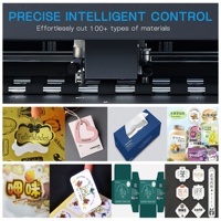 HY370DL A3+ Máquina de corte de pegatinas con alimentador automático, herramienta de hendido de rueda adhesiva, plotter de corte con motor servo de doble cabezal
