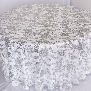 <span class=keywords><strong>Fancy</strong></span> Bạc Glitter Sequin Thêu Lưới Bảng Vải Lớp Phủ Đám Cưới - Product Image 6