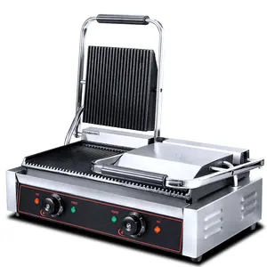 Industrial Barbecue Equipment Sandwich Press Panini Grill Electric Sandwich Maker For Restaurant