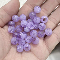 Perles acryliques à grand trou pour accessoires de bijoux, cordons tressés, stylos, tresses de cheveux, attaches de tissu et lacets de chaussures - DIY