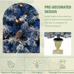 Set di 4 pezzi di alta qualità Pre-illuminato albero di natale 180cm moderno materiale per animali domestici supporto in metallo per la decorazione di casa vacanza personalizzabile - Product Image 3