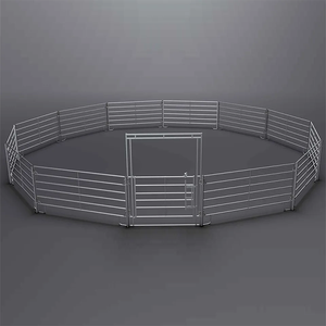 亜鉛メッキ12フィートヘビーデューティー中古金属馬フェンスパネル丸ペンパネル家畜牛パネル - Product Image 1