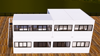 Micro-maison moderne préfabriquée, bureau pliable facile à assembler, conteneur modulaire en panneaux sandwich de 20 pieds et 40 pieds pour usage extérieur