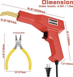 Kit de Plástico con Pistola de Grapas Calientes para Reparación de Superficies de Parachoques de Automóviles, Pistola de Soldadura de Plástico - Product Image 3