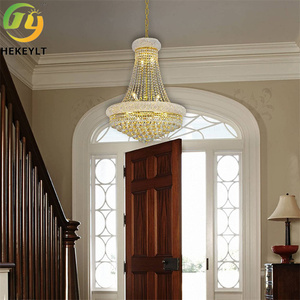 Jylighting phong cách cổ điển đường kính hiện đại đèn pha lê Đèn chùm trần sang trọng thả ánh sáng pha lê LED rõ ràng Đèn Mặt dây chuyền - Product Image 4