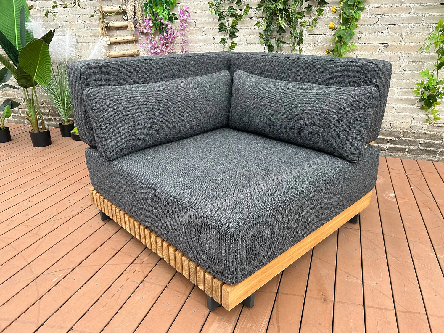 modern luxury outdoor/garden/patio furniture teak sofa set teak outdoor furniture