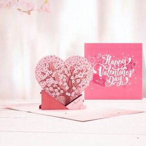 Carte de remerciement 3D pliante personnalisée faite à la main, sculpture sur papier, cadeau de bénédiction pour les vacances, bouquet OEM, carte de voeux pop-up pour la Saint-Valentin - Product Image 2